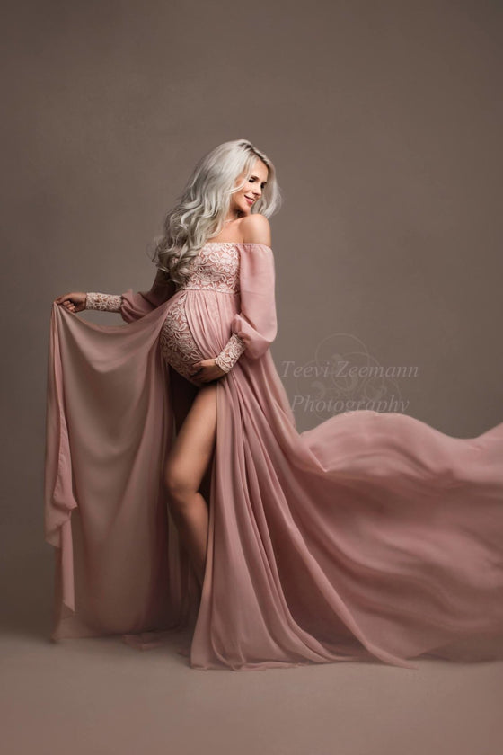 Ballerina Dusty Pink Maternity Dress ...